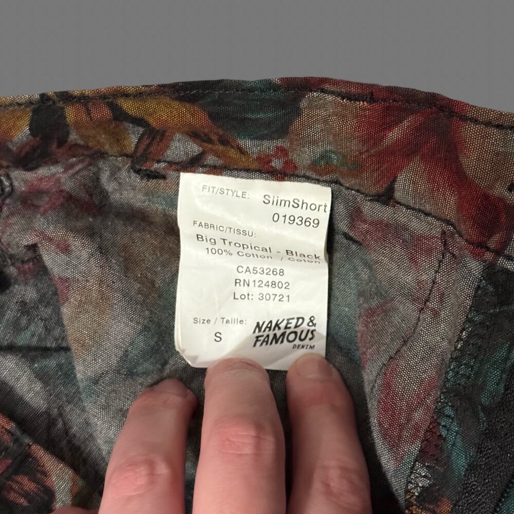 Naked & Famous Rare Floral Slim Shorts Mens Size Small EUC - Picture 5 of 7